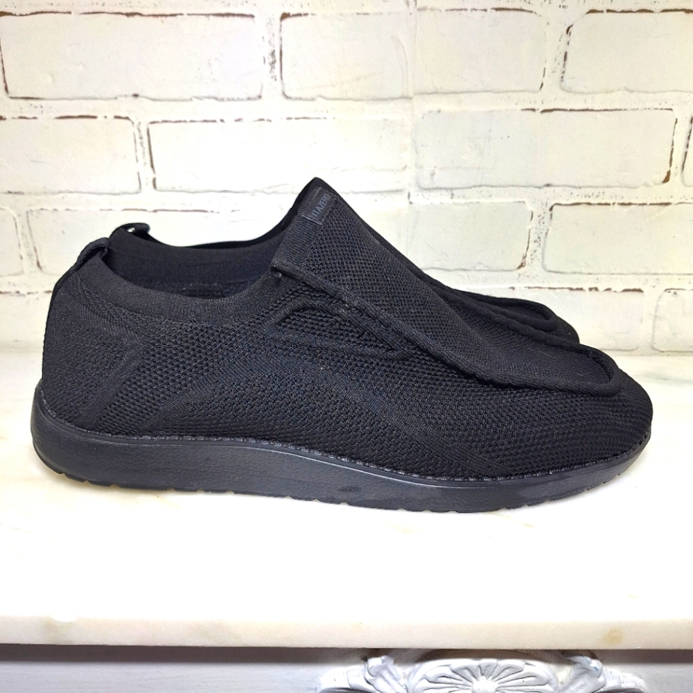 Itazero Comfort Mens Slip On Black Removable Inner Soles Size 16